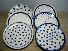 Tallerken og tallerkener i polsk keramik